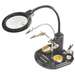 Magnifier w/Auxiliary Clip on PCB Soldering Iron Stand, LED Light